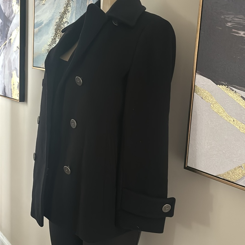 Lands' End Wool Cashmere Blend Double Breast Peacoat
Black size 6P - Picture 4 of 9